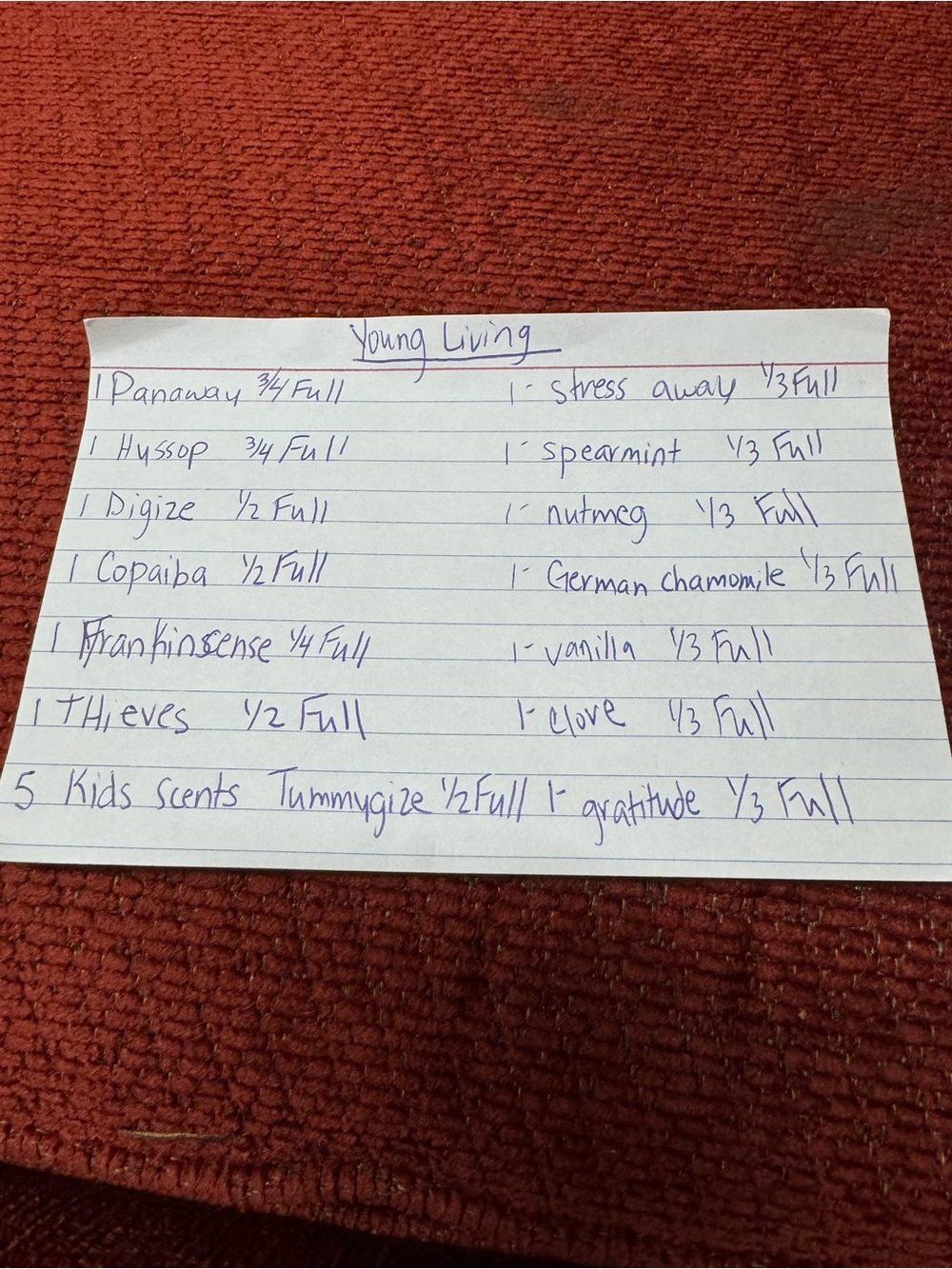 Young living oils over 65 oils